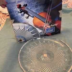 Longchamp cristal d Arques France platter